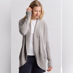 Barefoot Dreams CozyChic Lite Gray Women's Open front Cardigan Knit Sweater XS/S